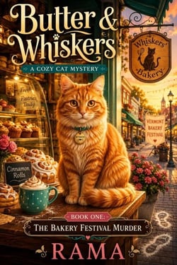 Butter &amp; Whiskers: A Cozy Cat Mystery - Book One: The Bakery Festival Murder, #1