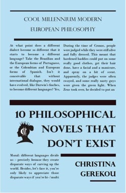 10 Philosophical Novels That Don't Exist - Cool Millennium Modern European Philosophy, #5