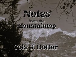 Notes from the Mountaintop