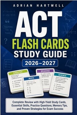 ACT FLASH CARDS STUDY GUIDE 2026/2027 - Complete Review with High-Yield Study Cards, Essential Skills, Practice Questions, Memory Tips, and Proven Strategies for Exam Success