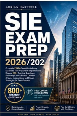 SIE EXAM PREP 2026/2027 - Complete FINRA Securities Industry Essentials Test Prep with Comprehensive Review, 800+ Practice Questions, Full-Length Mock Exams, Detailed Answer Explanations, and Proven Strategies for Exam Success