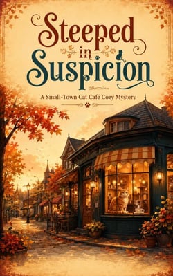 Steeped in Suspicion: A Small-Town Cat Café Cozy Mystery - Maple Hollow Mysteries, #1
