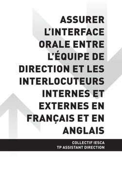TP ASSISTANT DIRECTION - AT1 Assurer l'interface orale entre l'équipe de direction et les interlocuteurs internes et externes en français et en anglais