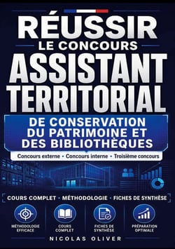 Réussir le concours Assistant territorial de conservation du patrimoine et des bibliothèques - Cours complet · Méthodologie · Fiches de synthèse. Concours externe · Concours interne · Troisième concours