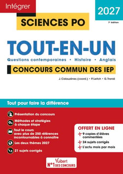 Sciences Po - Concours commun des IEP 2027 - Tout-en-un - Questions contemporaines - Histoire - Anglais