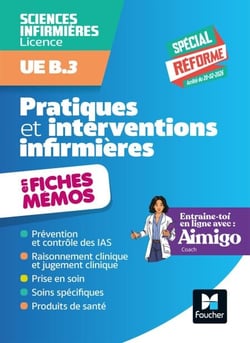 L'UE B3 en fiches mémos - Pratiques et interventions infirmières - DEI