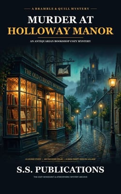 MURDER AT HOLLOWAY MANOR : An Antiquarian Bookshop Cozy Mystery