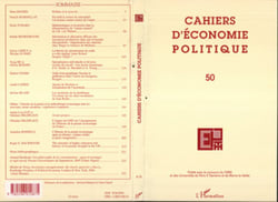 Cahiers d'économie politique n°50