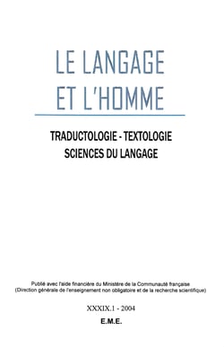 Mots et gestes. Cultures, sémantique et éthique - 2004 - 39.1