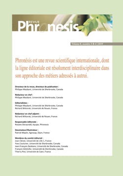 Phronesis. Vol. 8, numéro 3 &amp; 4 | 2019. Professionnalisation et ingénierie de formation entre résonances et divergences