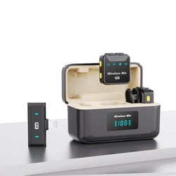 Microphone Lavalier Sans Fil Avec Boîtier De Charge Digital Pour Tous Appareils YONIS