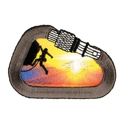 Ecusson thermocollant randonnée mousqueton 5.5x4cm