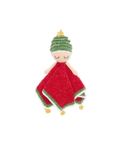 Kit Ricorumi Baby Blankies – Lutin de Noël - Couverture doudou à crocheter – Édition spéciale Fêtes Rouge