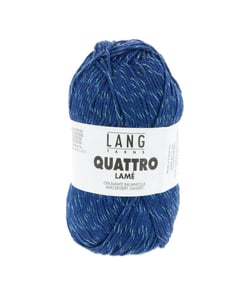 Fil à tricoter de coton QUATTRO LAME - Lang Yarns 35 Bleu