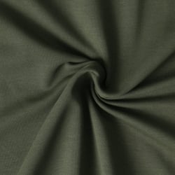 Tissu Sweat léger Soline sur fond Vert kaki - Au mètre