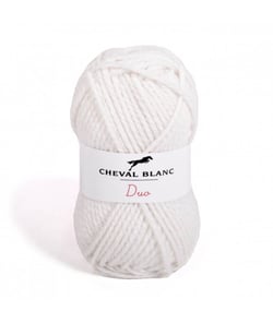 Pelote à tricoter DUO - Cheval Blanc 016 Naturel
