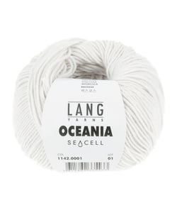 Pelote de Coton à crocheter et tricoter Oceania - Lang Yarns 1 Blanc