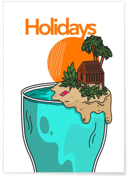 Affiche Holidays | A3 : 29,7x42cm
