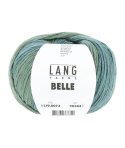 Pelote de Coton à tricoter et crocheter BELLE - Lang Yarns 73 Vert