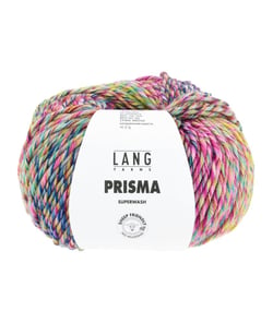 Pelote Prisma 100g — 100% Mérinos Extrafine — Lang Yarns 06 Hot pink/jaune néon/bleu royal