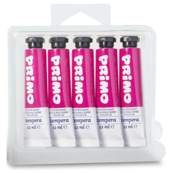 Lot de 5 tubes aluminium 12 ml - Peinture gouache PRIMO - Magenta 301 - Fine