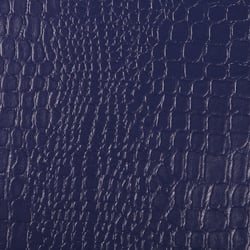 Tissu Simili cuir Croco Bleu marine