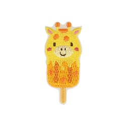 Lot de 3 écussons thermocollants animaux glaces girafe 2,1cm x 4,6cm