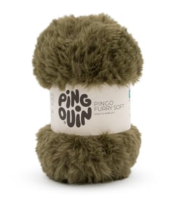 Pelote fausse fourrure PINGO FURRY SOFT - 100Gr - Pingouin Kaki Clair