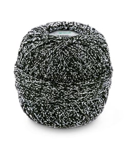 Fil à tricoter brillant GLITTER - Grundl 8213 Noir