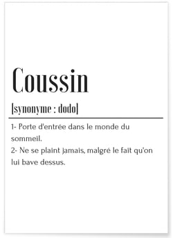 Affiche Définition Coussin | A3 : 29,7x42cm