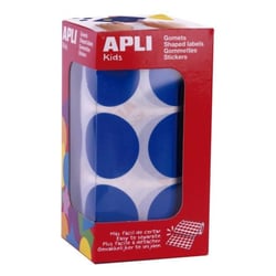 Apli Agipa - Gommettes rouleau Rond Ø 33 mm bleu x 708