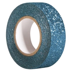 Bande scintillante, bleu coelin, 15mm, rouleau 5m