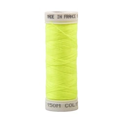 Fil jaune fluo polyester 150m Made in France Oeko-Tex