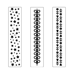 Set de 3 classeurs d'embossage "étoiles" ARTEMIO