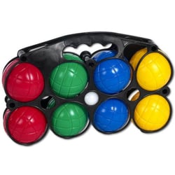 Panier de 8 boules de petanque en plastique - jeu d'adresse - plein air