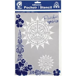 Ki-Sign - Pochoir adhésif pour tissu Soleil maori A4