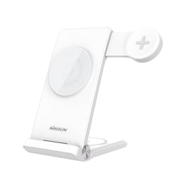 Nillkin Chargeur sans fil 3-en-1 MagSafe pour Smartphone / Écouteurs TWS / Galaxy Watch Blanc