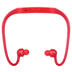 Casque Sport Étanche Sans Fil Avec Emplacement Micro SD Jusqu'à 8GB Rose Rouge YONIS