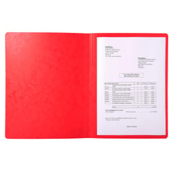 Chemise a dos rainé Carte lustrée 400gm2 - 24x32cm - Rouge - x 50 - Exacompta