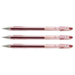 Lot de 3 Stylos Bille PILOT - G1-07 - Encre gel rouge - Pointe moyenne 0,7 mm