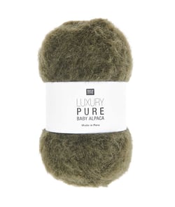 Pelote exceptionnelle LUXURY PURE BABY ALPACA - Rico Design - Le fil 100 % alpaga bébé pour un tricot haut de gamme 07 Kaki