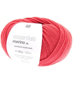 Fil de laine à tricoter ESSENTIALS MERINO DK - Rico Design 093 Rouge