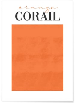 Affiche Orange Corail | A3 : 29,7x42cm
