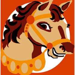 LUC - Kit canevas Soudan Cheval 25x25cm