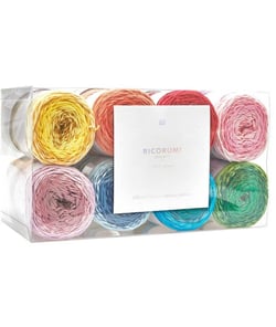 Kit de 16 Pelotes de coton RICORUMI SPIN SPIN dk - Rico Design Multicolore