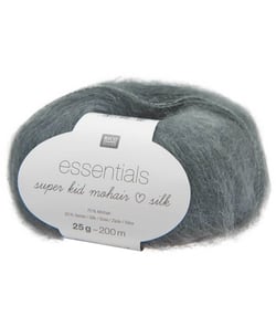 Fil à tricoter Essentials Super Kid Mohair Loves Silk 25 gr - Rico Design 54 Vert Lierre