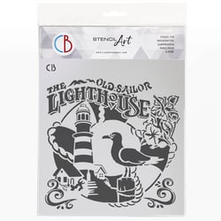 Pochoir plastique souple réutilisable 24 x 22 cm Ciao Bella OCEAN CLUB 035