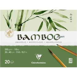 Bloc - Aquarelle - 30x40cm - 20 feuilles - Clairefontaine - Bamboo