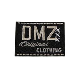 Ecusson thermocollant DMZ noir 5cmx3,5cm