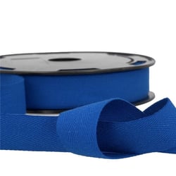 Disquette 25m sergé coton Bleu roy